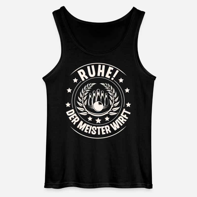 Bowling Kegeln - Gildan Männer Tank Top - Schwarz