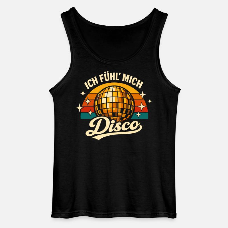 Disco Retro Party 70er Geschenk - Gildan Männer Tank Top - Schwarz