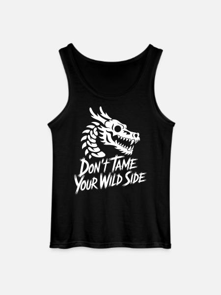 Don't Tame Your Wild Side - Gildan Men’s Tank Top - black