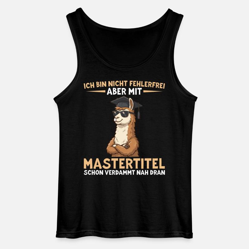 Mastertitel Lama: Fast fehlerfrei zum Abschluss - Gildan Männer Tank Top - Schwarz