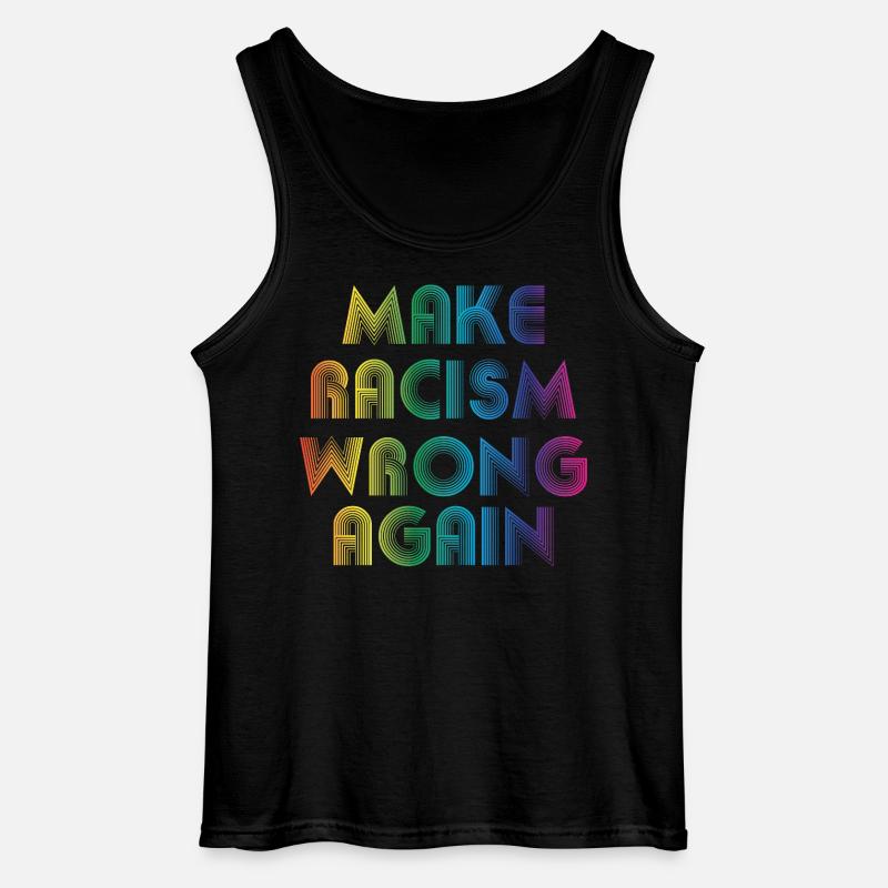 Make Racism Wrong Again - Gildan Männer Tank Top - Schwarz