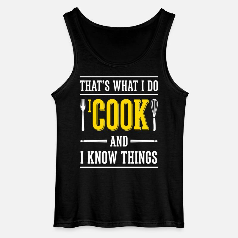 Koch Spruch Typografie Küche - Gildan Männer Tank Top - Schwarz