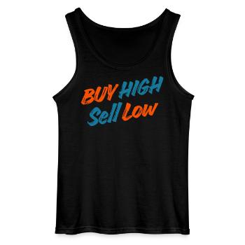 Investor - Trader - Aktien - Börse Lustige Sprüche - Gildan Männer Tank Top - Schwarz - Vorne - AI Model Male 185 dark (185cm)