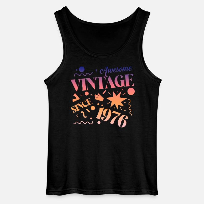 Årgang 1976 - Gildan tanktop til mænd - sort