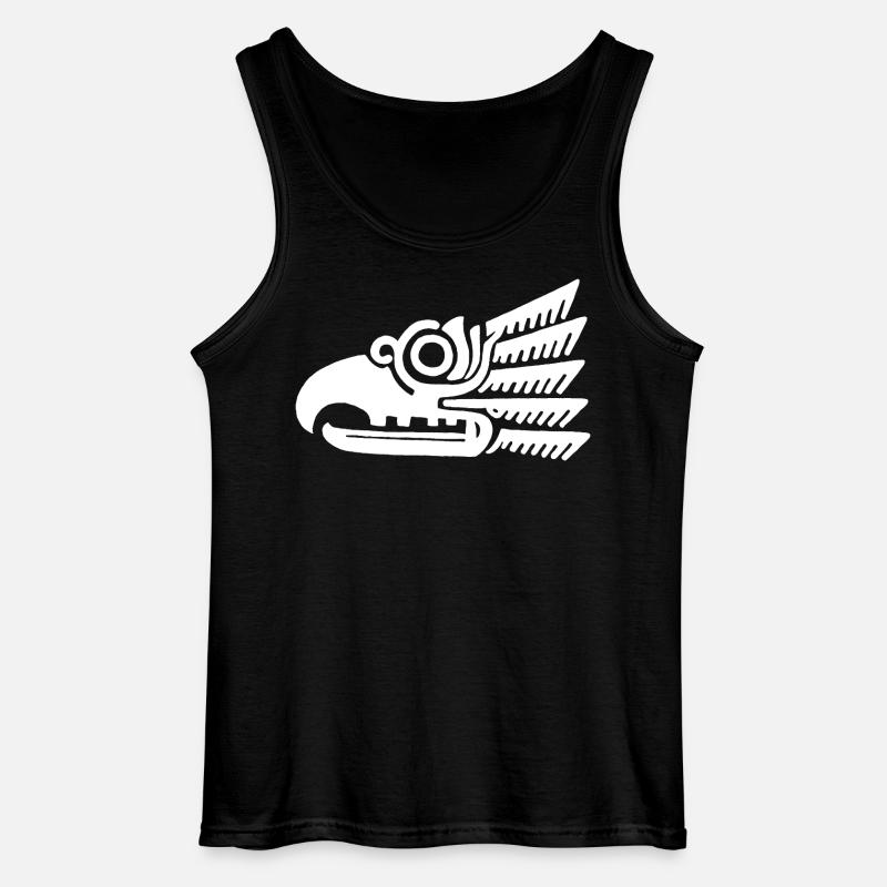 Weißer Stammesvogelkopf - Gildan Männer Tank Top - Schwarz