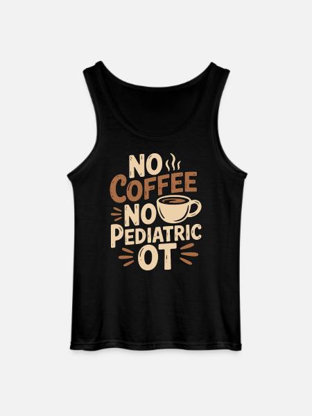 Ergothérapeute pédiatrique sans café, pas de motricité fine, amateur de café - Débardeur Gildan Homme - noir