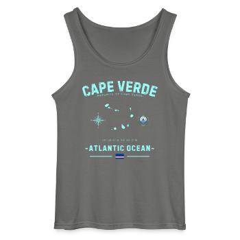 Océan Atlantique du Cap-Vert - Débardeur Gildan Homme - charbon - Devant - AI Model Male 185 dark (185cm)