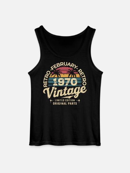 February 1970 | Awesome since February 1970 - Gildan Men’s Tank Top - black