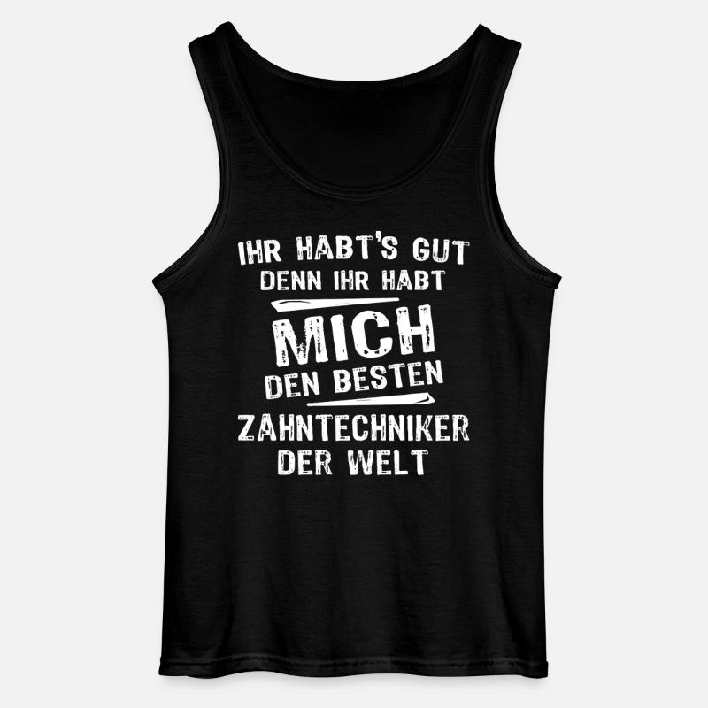 Zahntechniker - Gildan Männer Tank Top - Schwarz