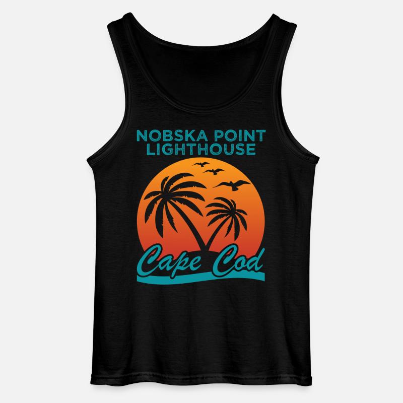 Nobska Leuchtturm Cape Cod Hemd - Gildan Männer Tank Top - Schwarz