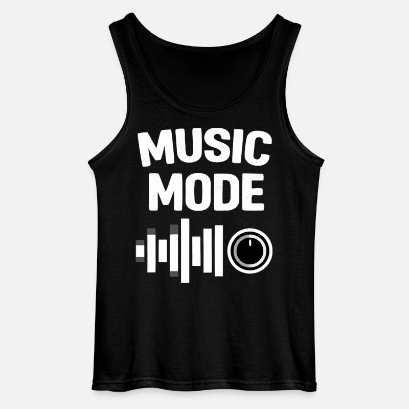 Music Mode On Equalizer - Gildan Men’s Tank Top - black