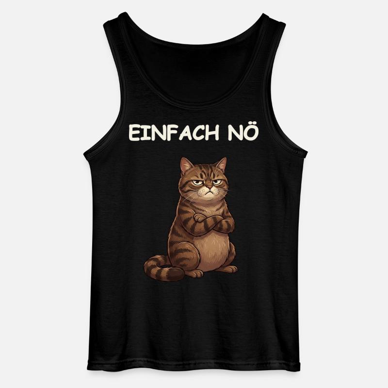 Katze Lustiger Spruch - Gildan Männer Tank Top - Schwarz