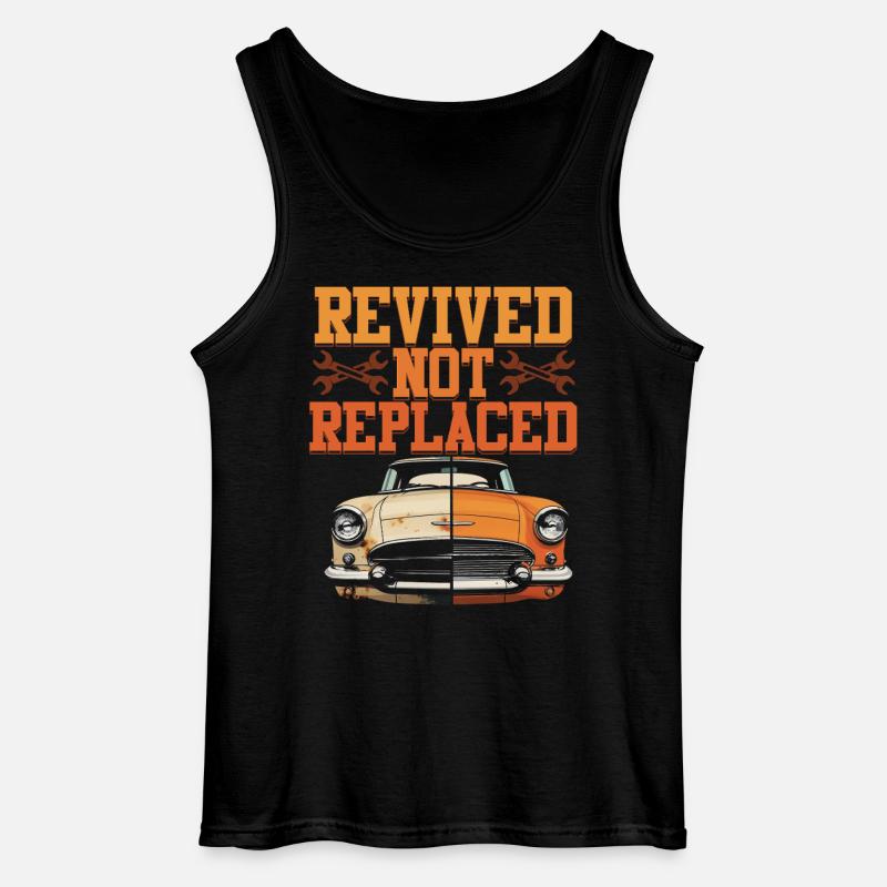 Auto Restauration Revived Not Replaced - Gildan Männer Tank Top - Schwarz