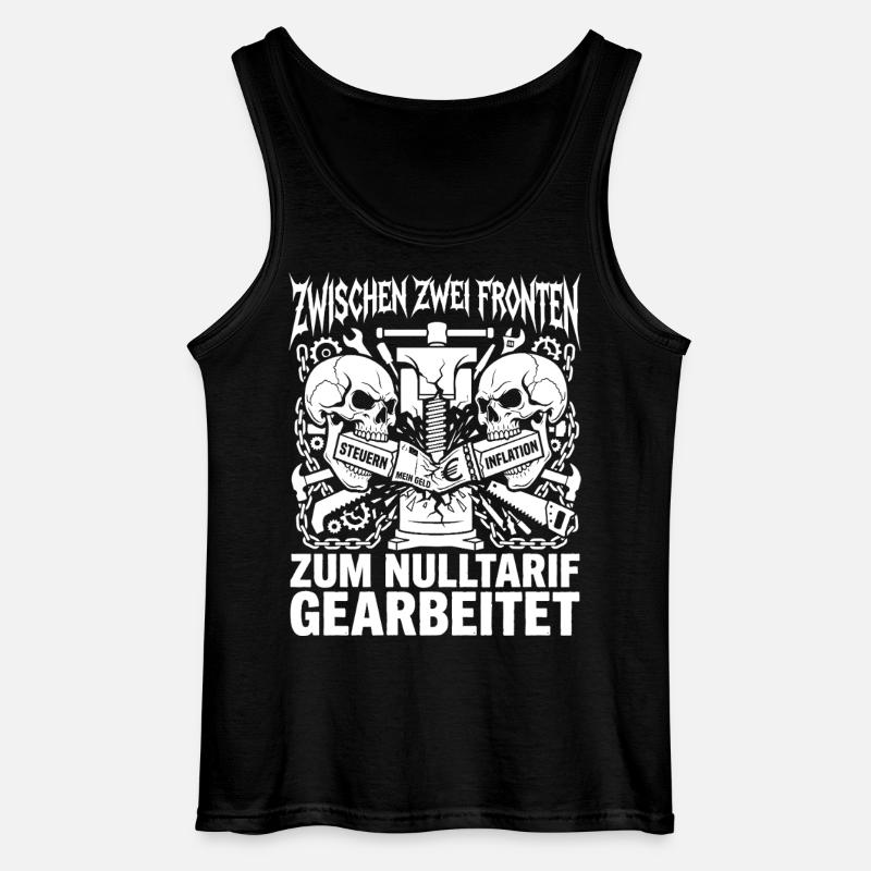 Zwischen Zwei Fronten Steuern Inflation Schraub - Gildan Männer Tank Top - Schwarz