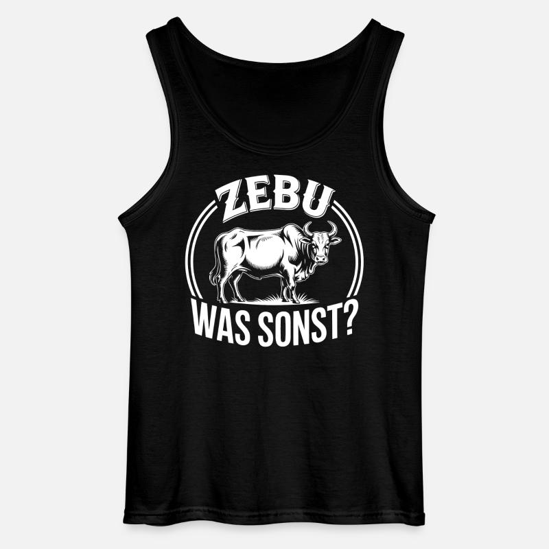 Zebu What else? Graphics - Gildan Men’s Tank Top - black