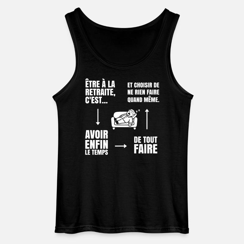 Die Kunst des Nichtstuns (weißer Text) - Gildan Männer Tank Top - Schwarz