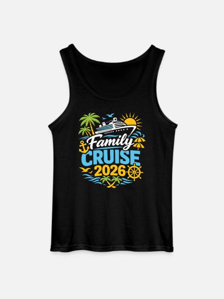 Family Cruise 2026 - Gildan Men’s Tank Top - black