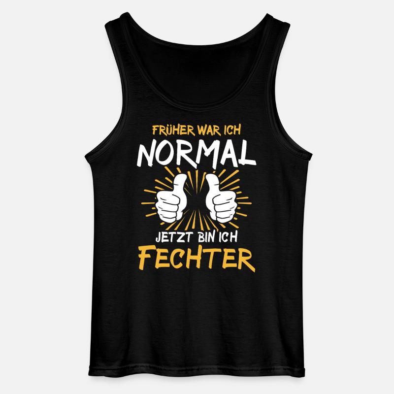 Fechter Spruch - Gildan Männer Tank Top - Schwarz