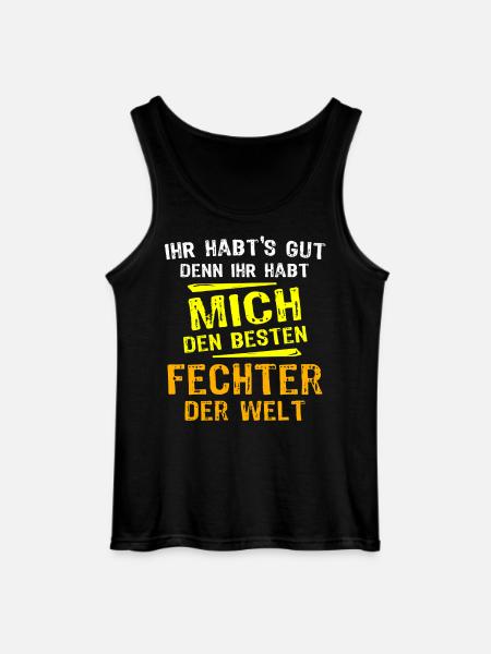 Fechter Geschenk - Gildan Männer Tank Top - Schwarz