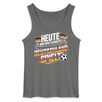 Germany Matchday Soccer Fan Soccer - Gildan Men’s Tank Top - charcoal grey - Front - AI Model Male 185 dark (185cm)