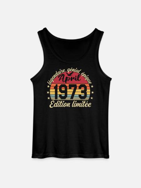 1973 April Anniversary April 1973 - Gildan Men’s Tank Top - black