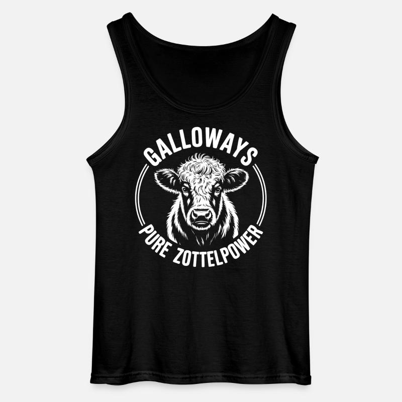 Galloway Rind Kopf - Gildan Männer Tank Top - Schwarz