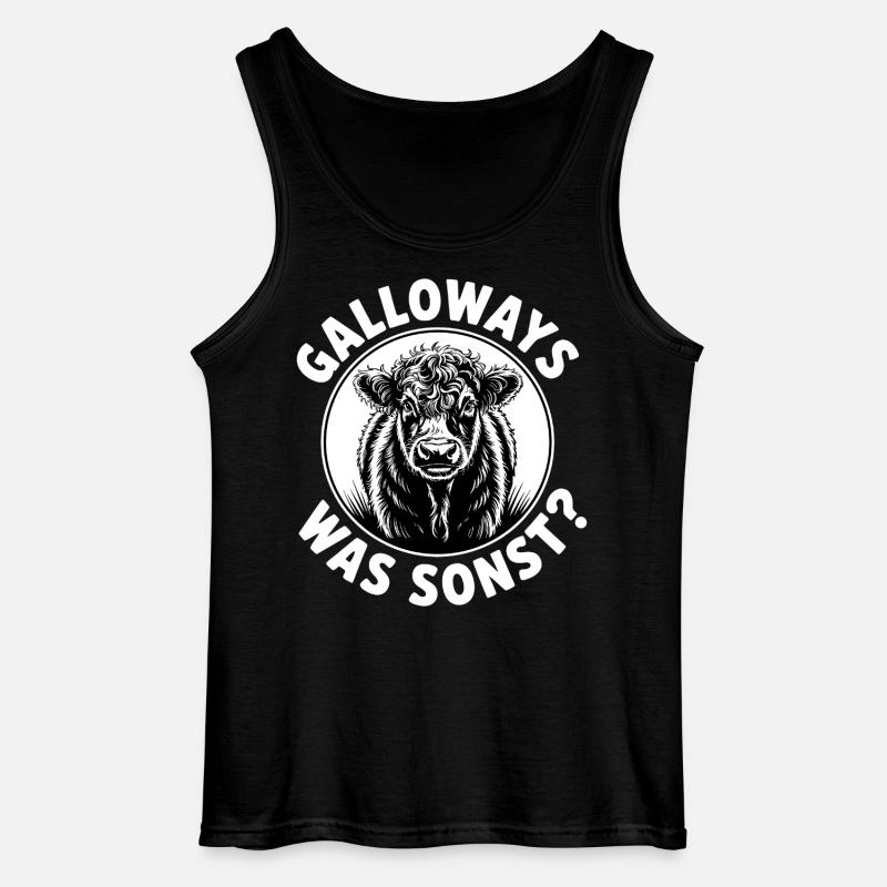 Galloway Kuh Kreisgrafik - Gildan Männer Tank Top - Schwarz