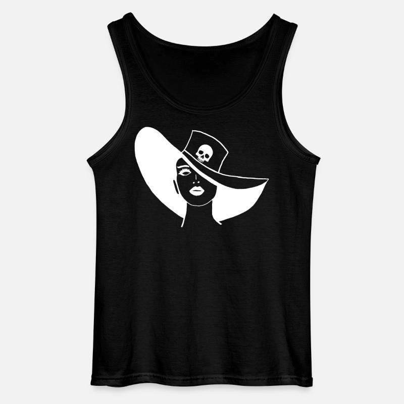 The Ghost in the Hat - Gildan Men’s Tank Top - black
