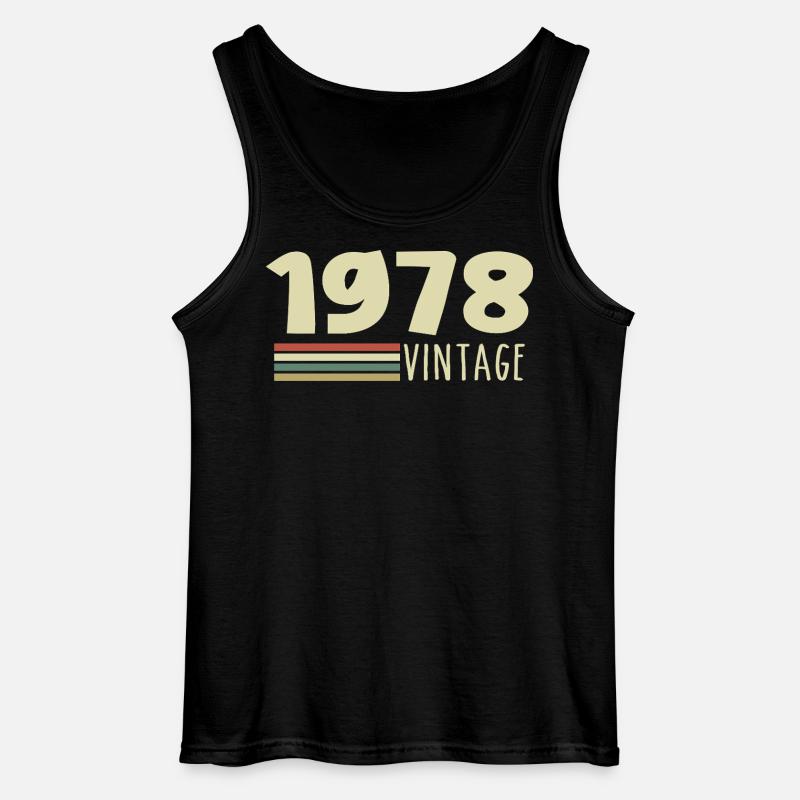 1978-Jubiläum-1978-retro-1978 - Gildan Männer Tank Top - Schwarz