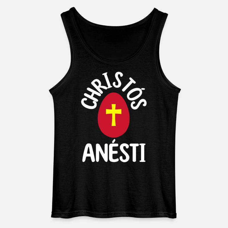 Christos Anesti Græsk Påskeæg Glædelig Påske - Gildan tanktop til mænd - sort