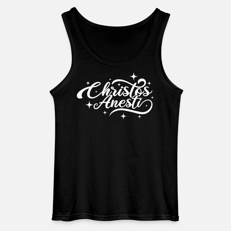 Christos Anesti Orthodox Easter - Gildan Men’s Tank Top - black