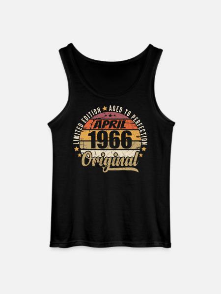 April 1966 Birthday Gift - Gildan Men’s Tank Top - black