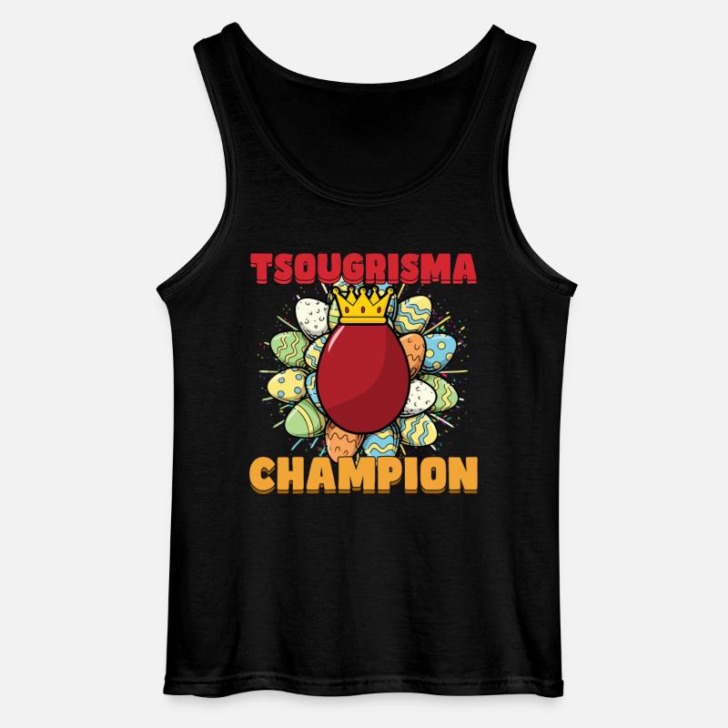 Tsougrisma Champion Gresk Påske - Gildan singlet for menn - svart