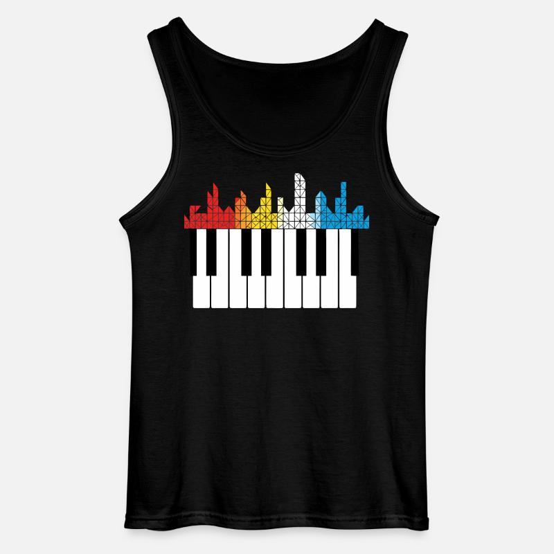 Klavier Piano Musiker Geschenk - Gildan Männer Tank Top - Schwarz