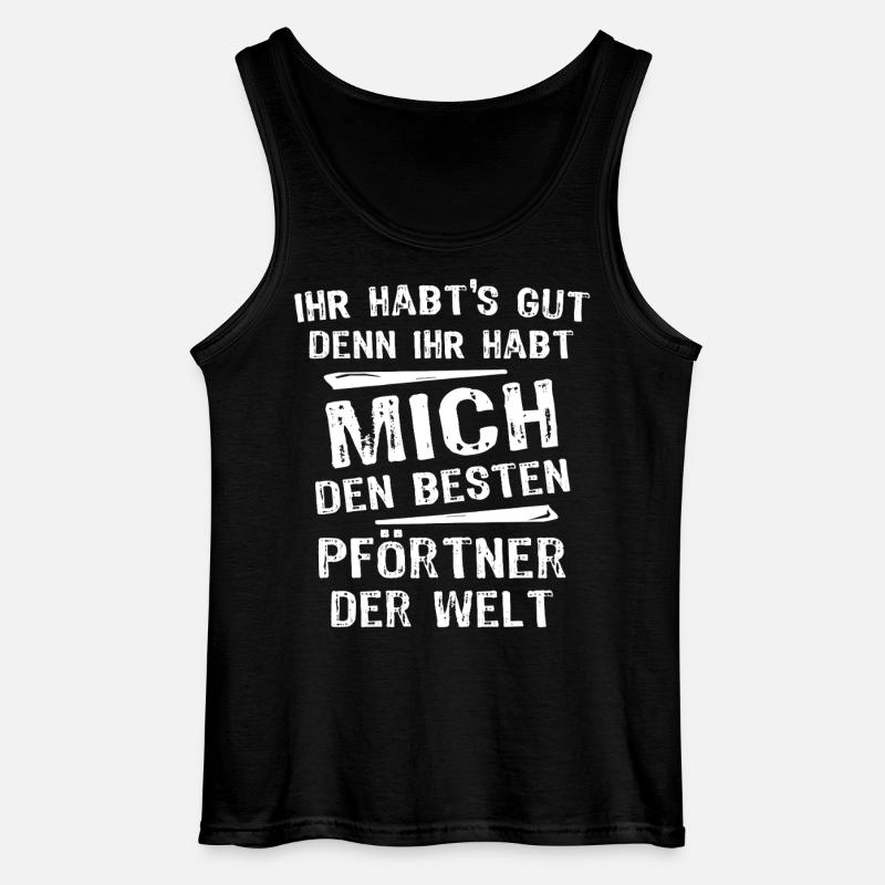 Pförtner - Gildan Männer Tank Top - Schwarz