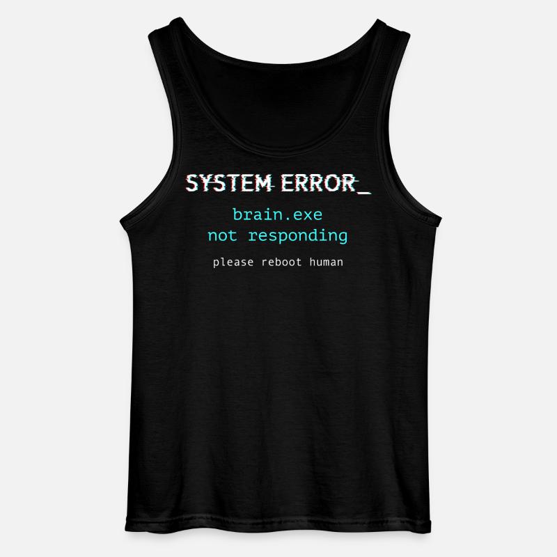 Erreur système - brain.exe ne répond pas - Débardeur Gildan Homme - noir