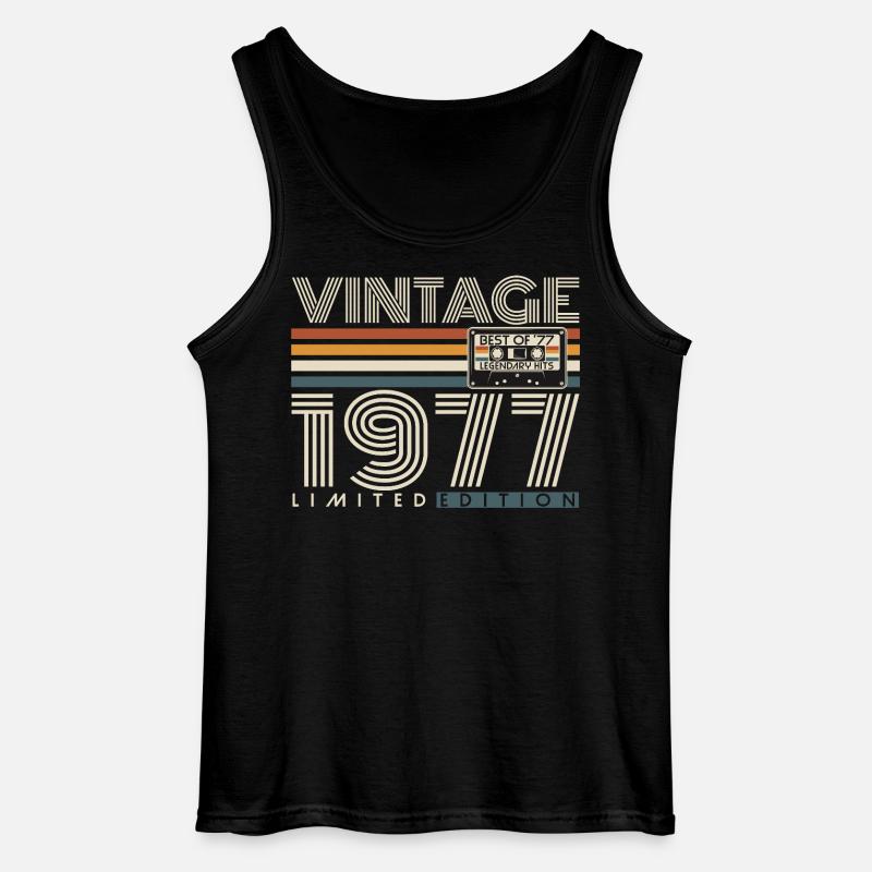 1977 Vintage Vintage Retro Regalo di Compleanno - Canotta da uomo Gildan - nero