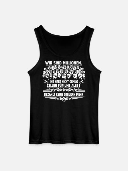 Wir Sind Millionen - Gildan Männer Tank Top - Schwarz
