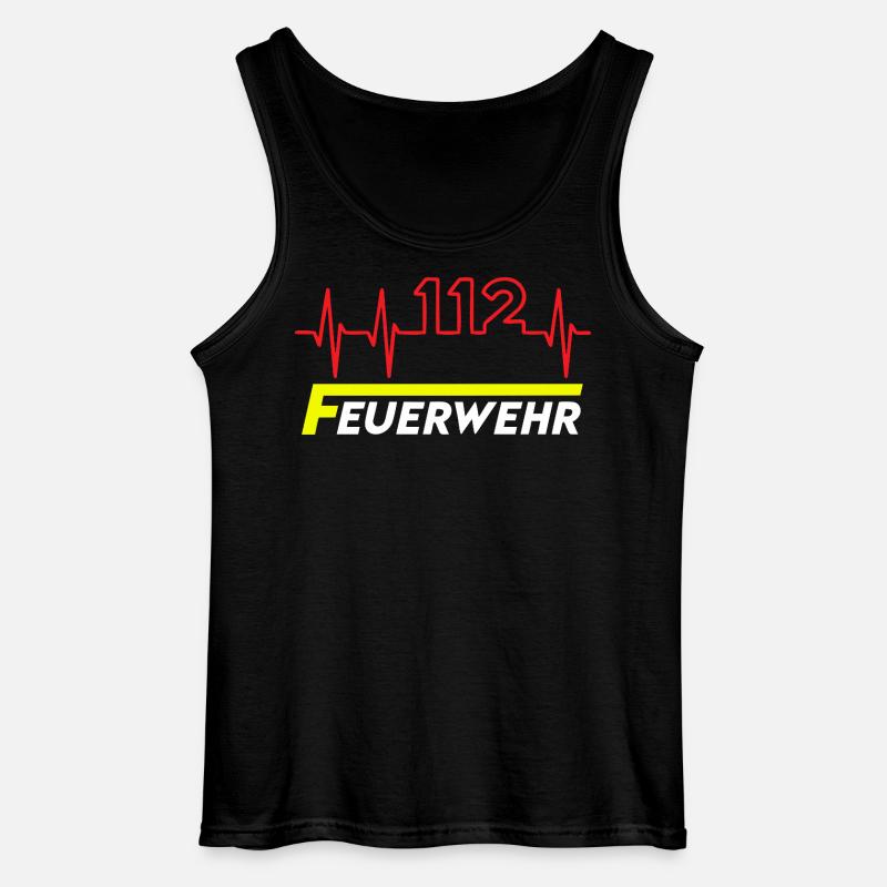 Feuewehr 112 - Gildan Männer Tank Top - Schwarz