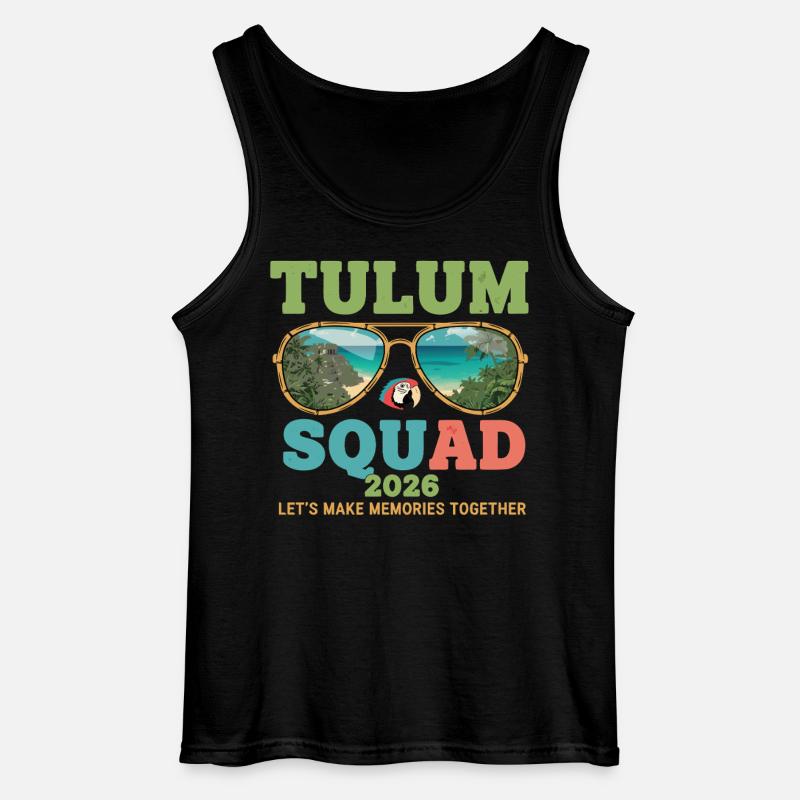Tulum Squad 2026 Urlaub - Gildan Männer Tank Top - Schwarz