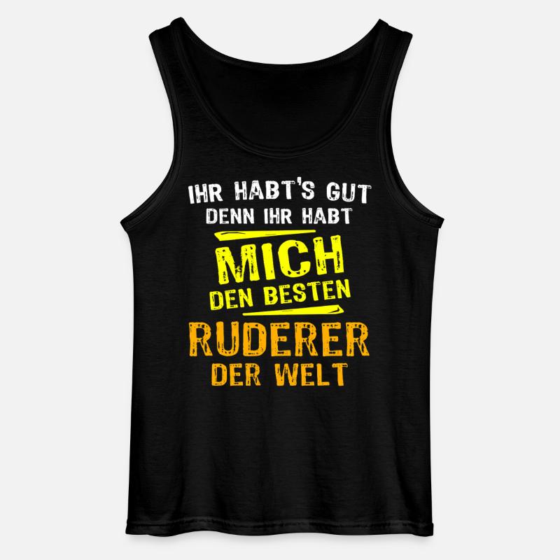 Ruderer Geschenk - Gildan Männer Tank Top - Schwarz