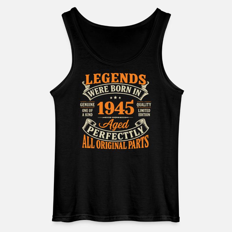 Legenden wurden 1945 perfekt gealtert - Gildan Männer Tank Top - Schwarz