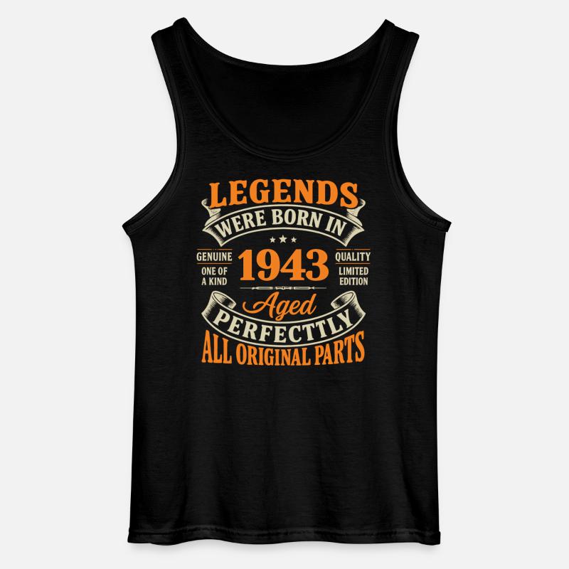 Legenden geboren 1943 – Perfektes Alter - Gildan Männer Tank Top - Schwarz