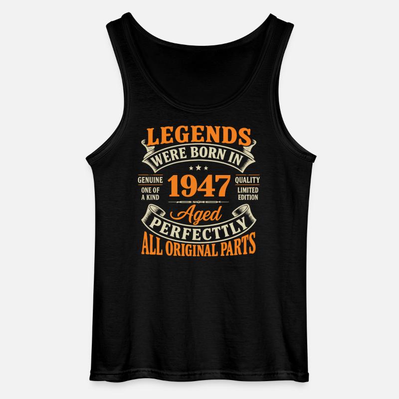 Legends 1947, perfekt gealtert - Gildan Männer Tank Top - Schwarz