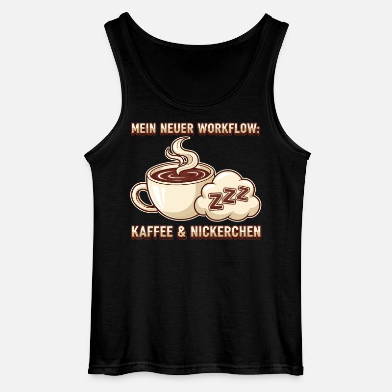 Kaffee Nickerchen Workflow - Gildan Männer Tank Top - Schwarz