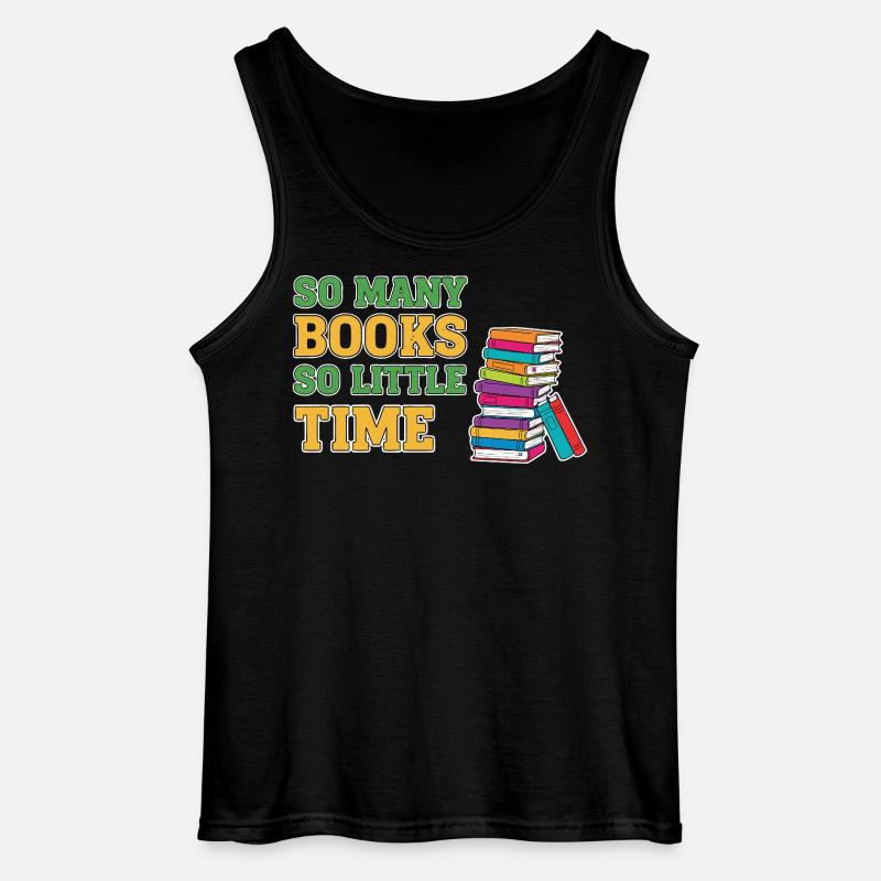 Bücherwurm Lesen Buch - Gildan Männer Tank Top - Schwarz