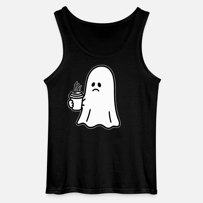 Geist Kaffee Halloween Süßes oder Saures - Gildan Männer Tank Top - Schwarz