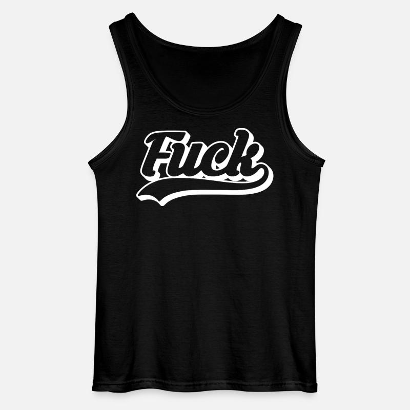 Scheiß auf das Retro-Skript - Gildan Männer Tank Top - Schwarz
