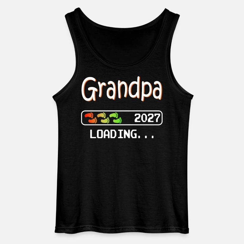 Werdender Opa 2027 loading zukünftiger Großvater - Gildan Männer Tank Top - Schwarz