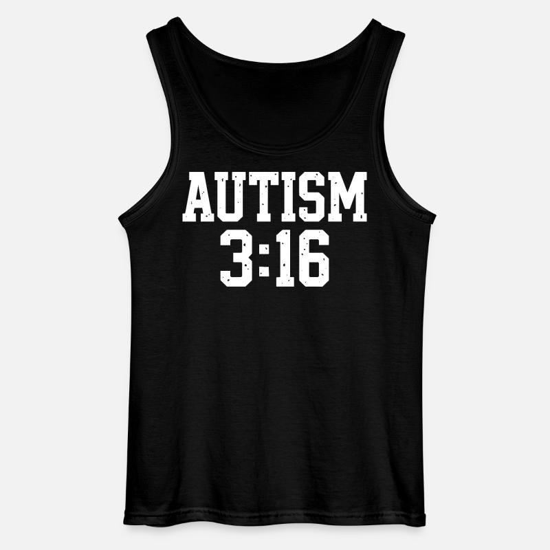 Autismeaccept-typografi - Gildan tanktop til mænd - sort